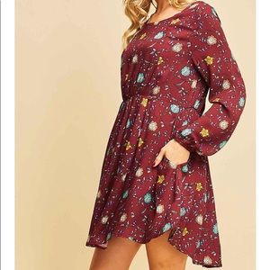 Floral dress with pockets